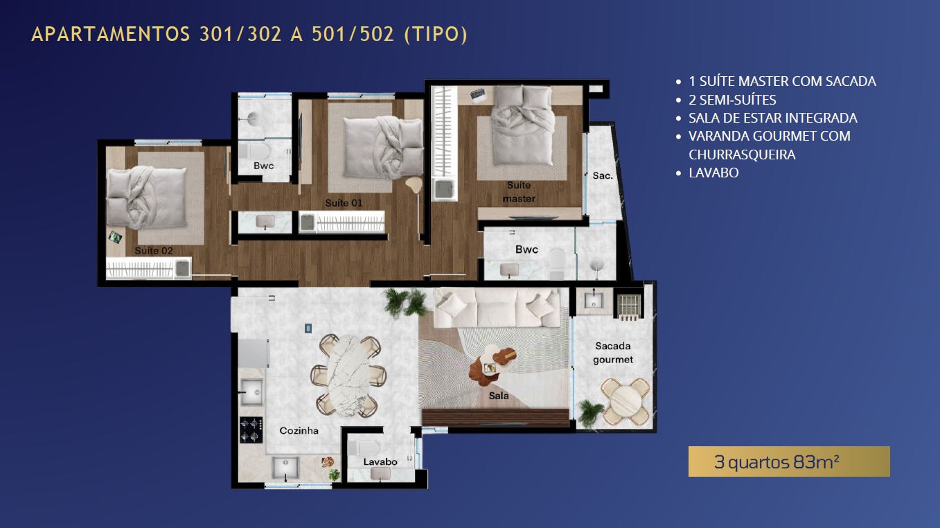 APARTAMENTO 3 QUARTOS, 2 VAGAS, ELE VADOR COM PAGAMENTO FACILITADO - LANÇAMENTO — miniatura 5