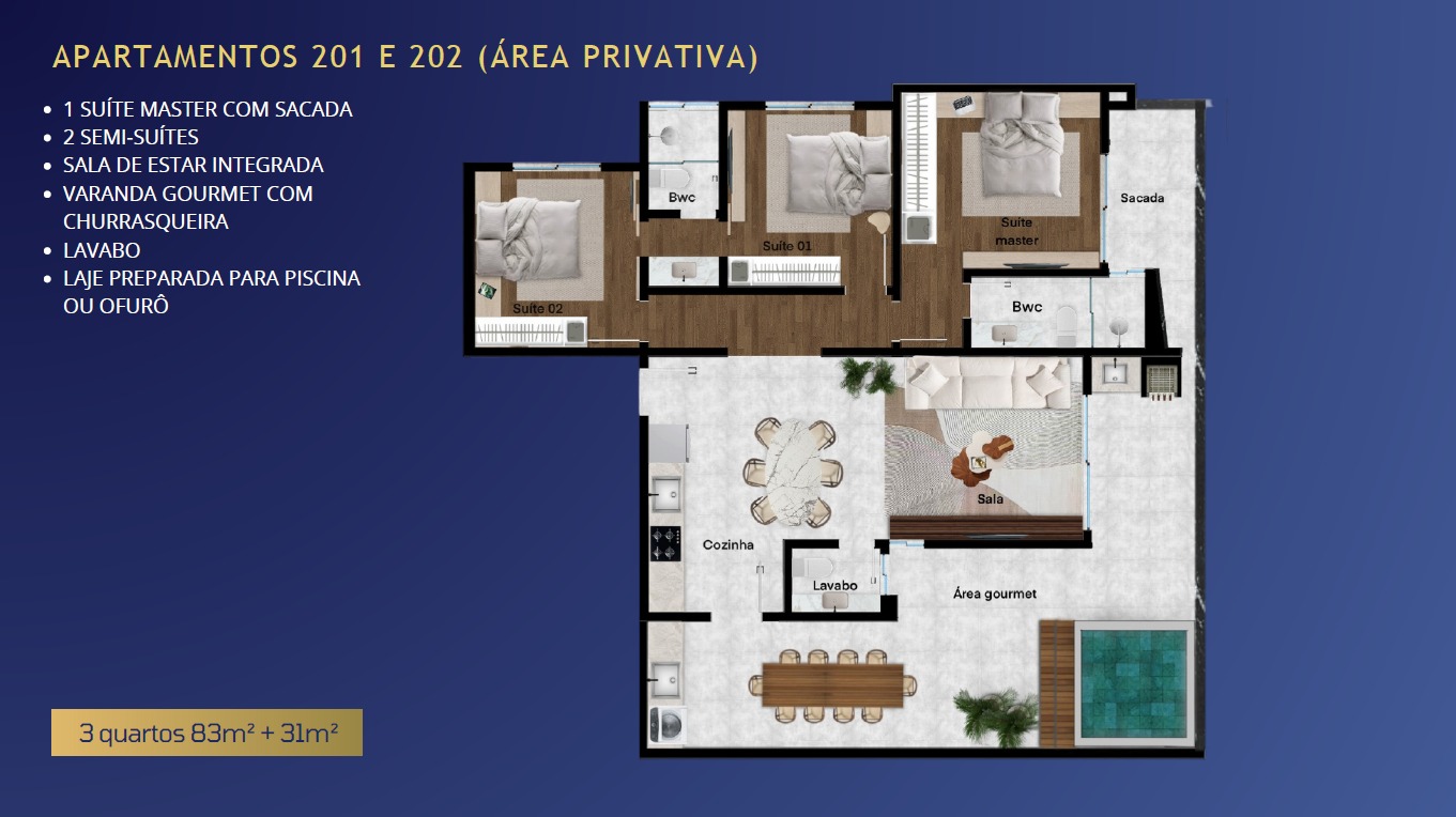 APARTAMENTO 3 QUARTOS, 2 VAGAS, ELE VADOR COM PAGAMENTO FACILITADO - LANÇAMENTO — miniatura 4
